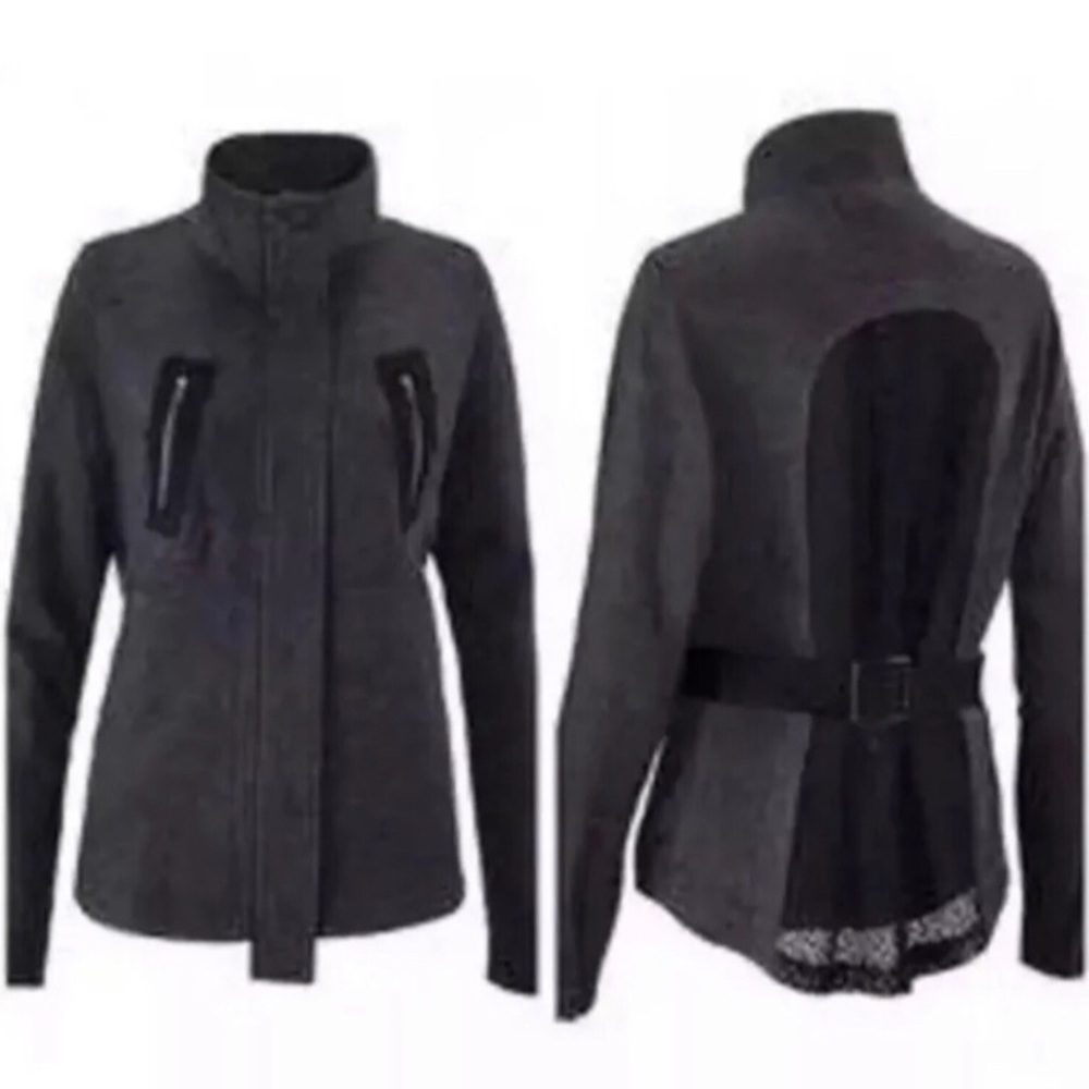 Cabi Love Carol Collection Gray & Black Ponte Jacket | Large